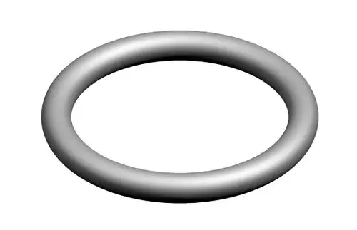 BOSCH O-Ring in runder Form, mit glatter Oberfläche, zeigt die typischen Merkmale eines Dichtungsrings. Ideal für Anwendungen in der Technik oder im Maschinenbau.